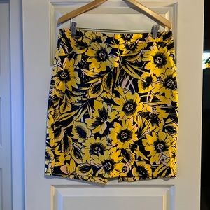 J Crew floral pencil skirt